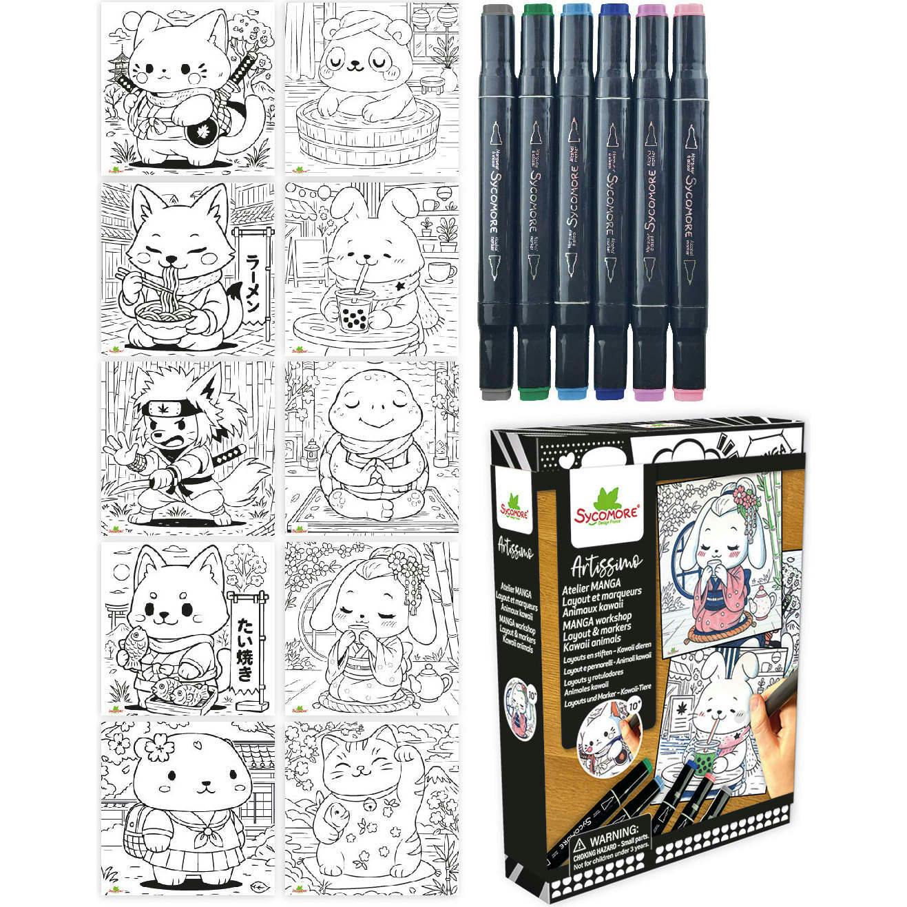 Artissimo - Layout And Markers Kawaii Animals - 10y+