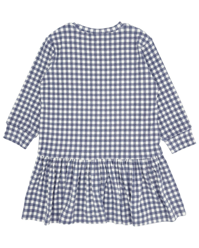 Jules Gingham Hacci Dress - Crown Blue