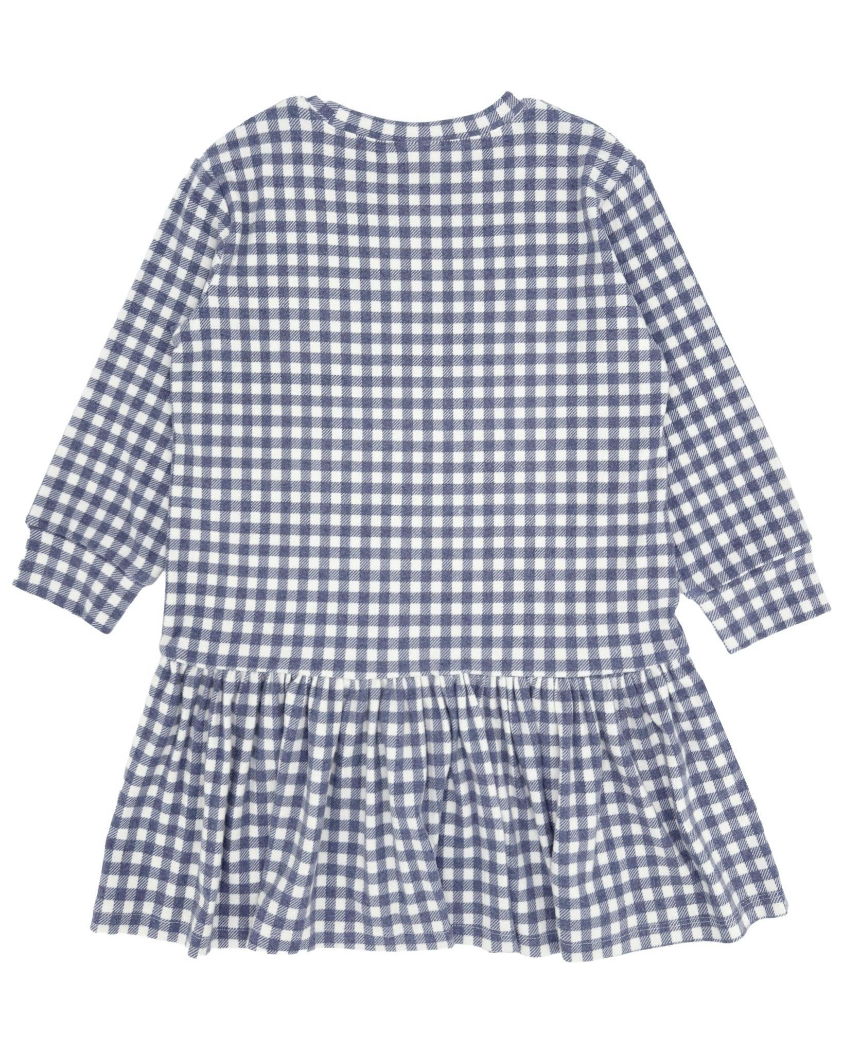 Jules Gingham Hacci Dress - Crown Blue