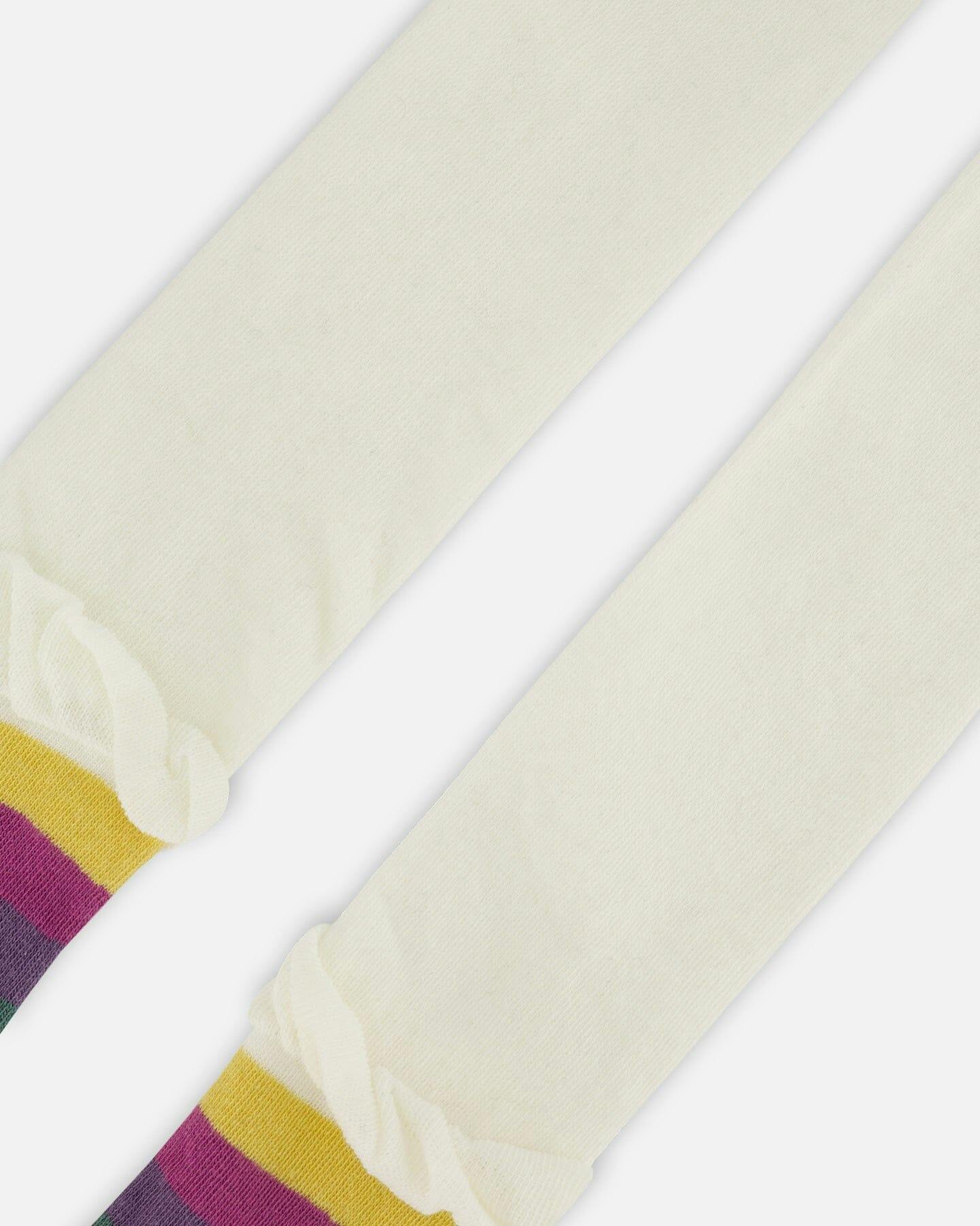 Striped Footed Knit Tights