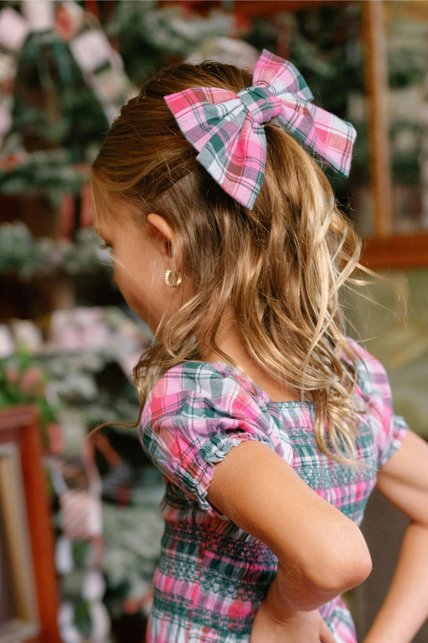 Hair Bows in Vibrant Plaid
