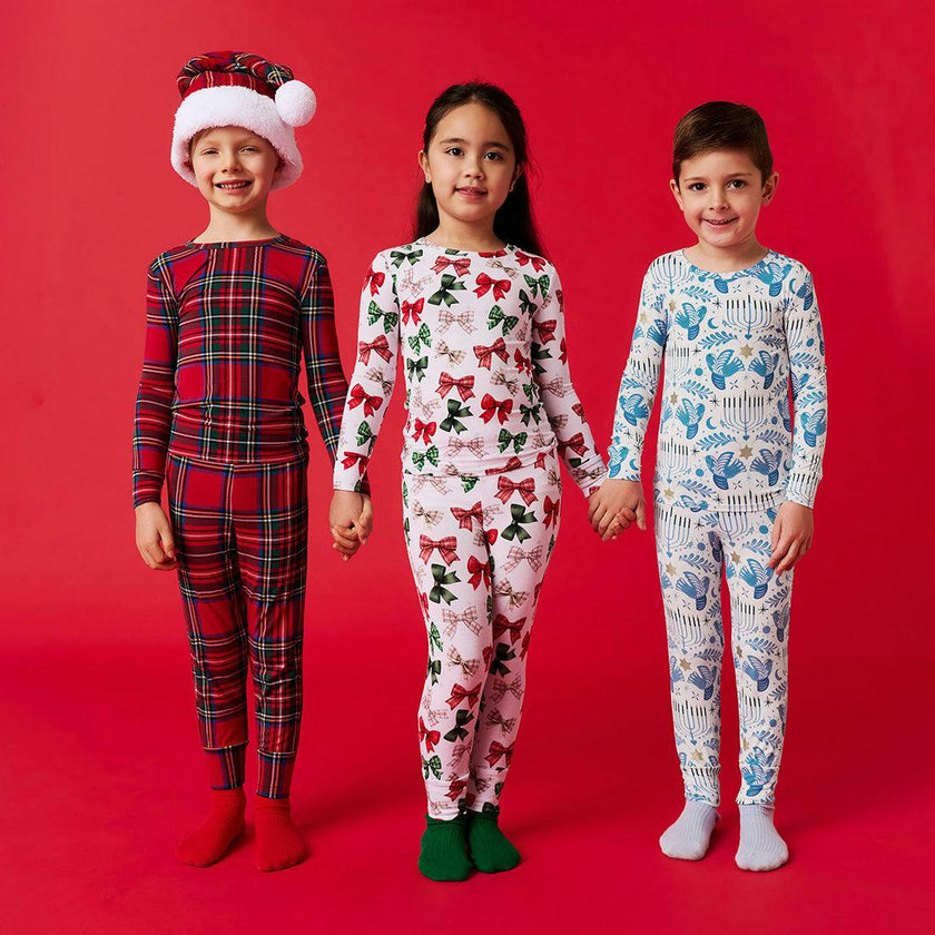 Red Tartan Plaid Classic Pajama Set