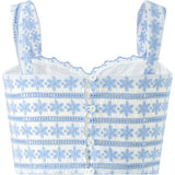 Odessa Frill Embroidered Top