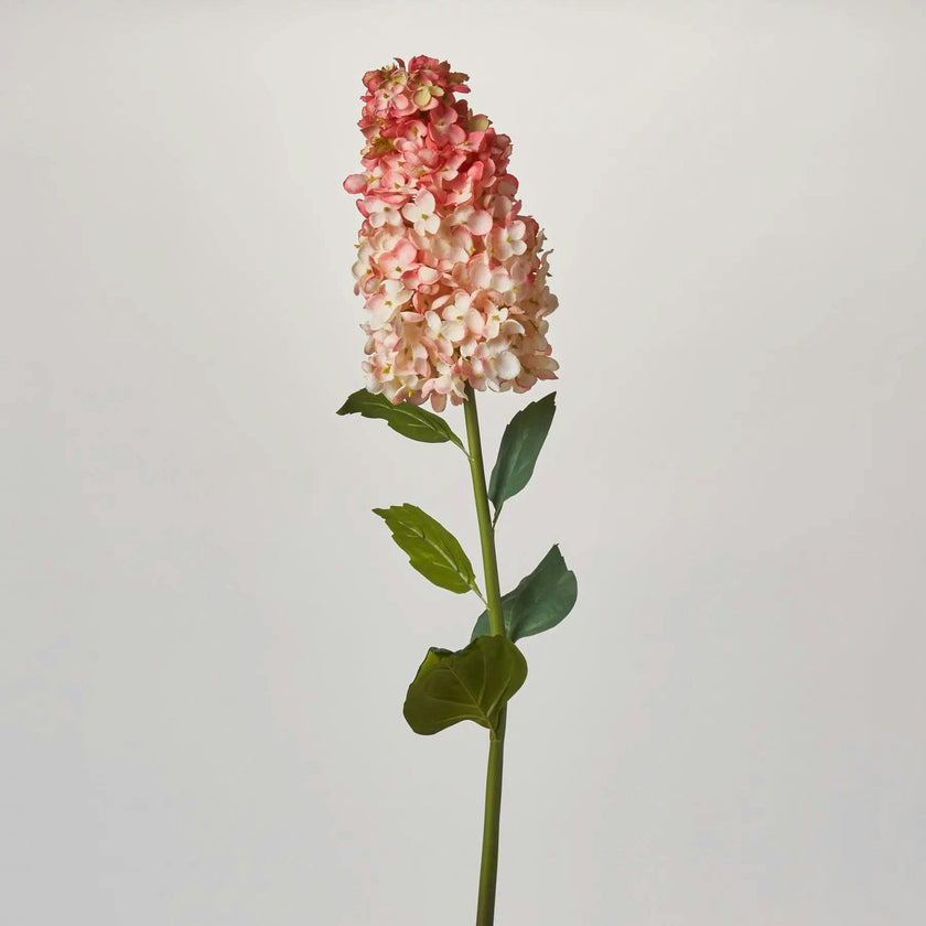 Light Pink Silk Pee Gee Hydrangea Single Long Stem Spray - 36"