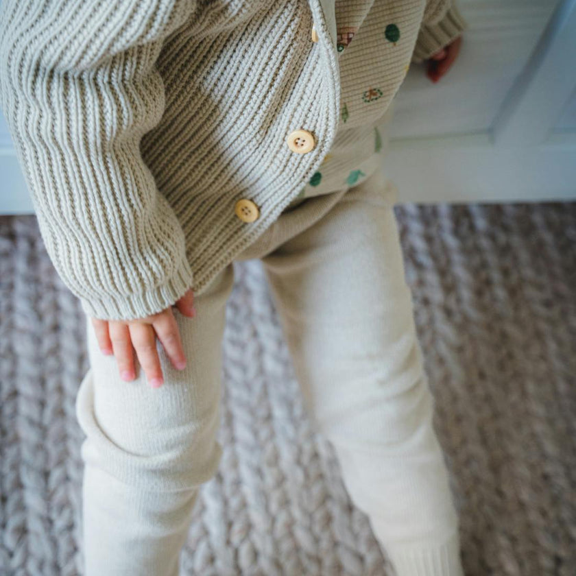 Pima Cotton Knit Jogger in Oatmeal