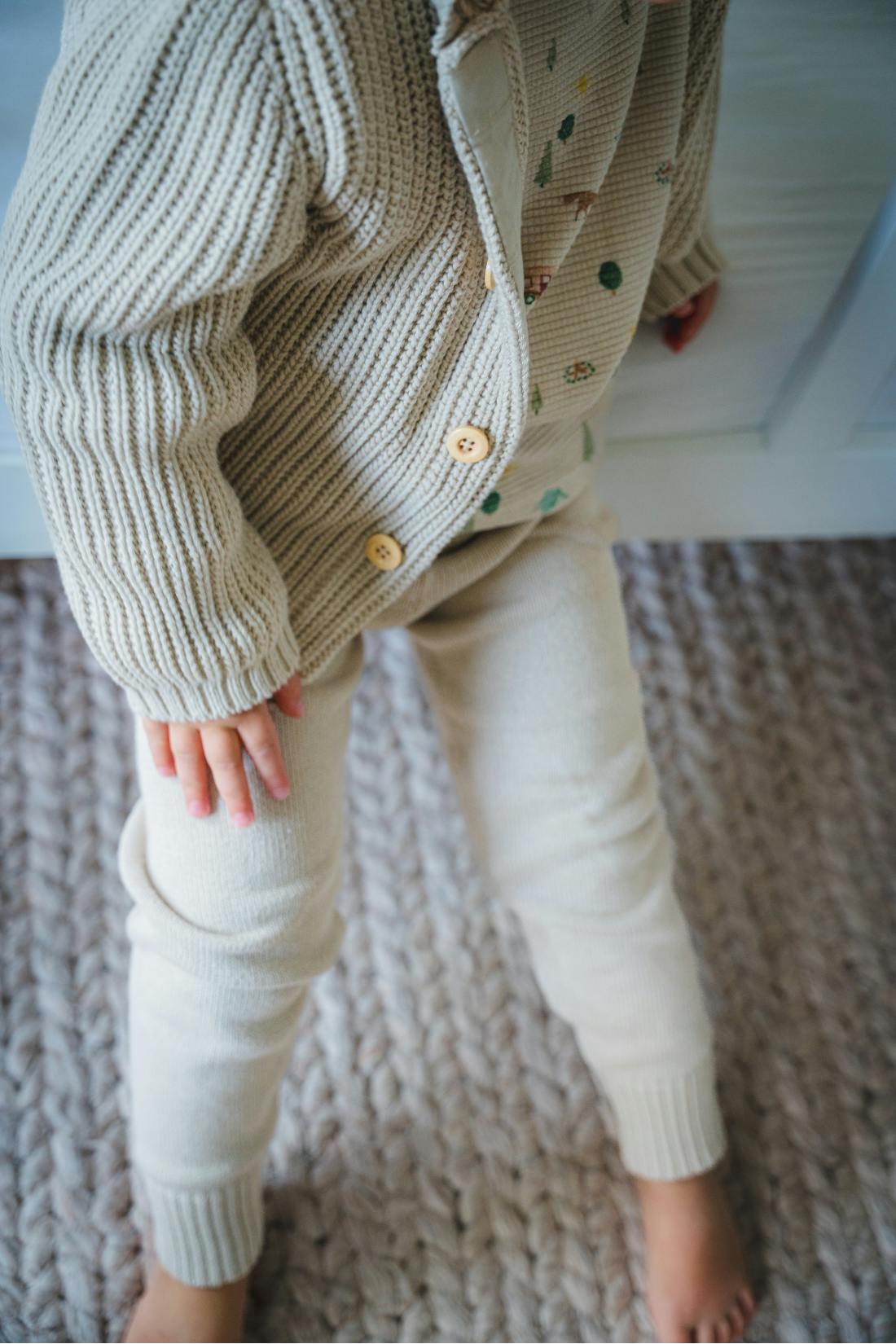 Pima Cotton Knit Jogger in Oatmeal