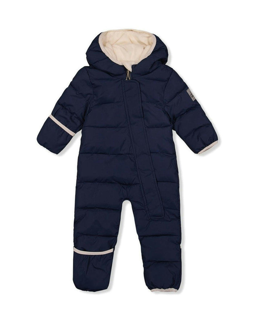 Baby Cloud One Piece Snowsuit Adapted For Car Seats Dark Blue