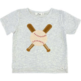 Vintage Baseball Terry Applique Raw Edge Tee