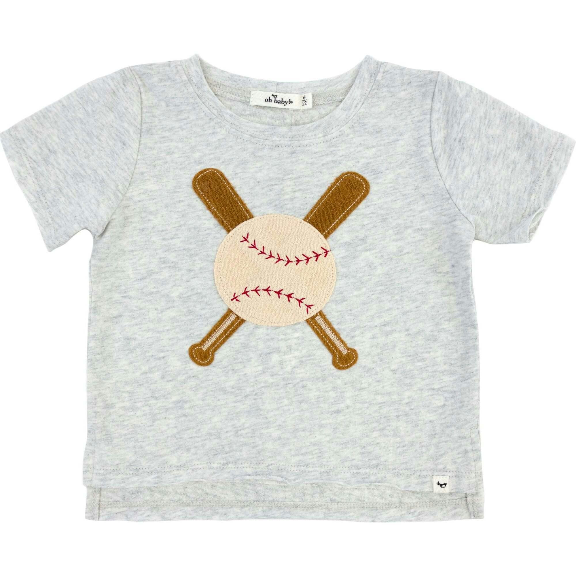 Vintage Baseball Terry Applique Raw Edge Tee