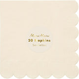 Large Cream Paper Napkins