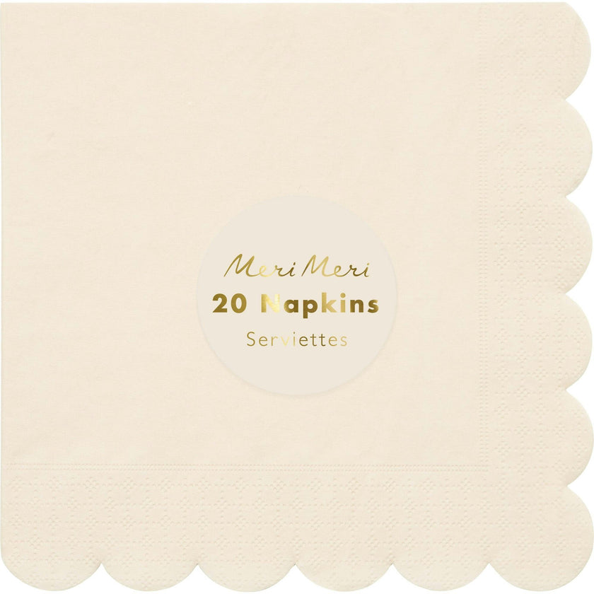 Large Cream Paper Napkins