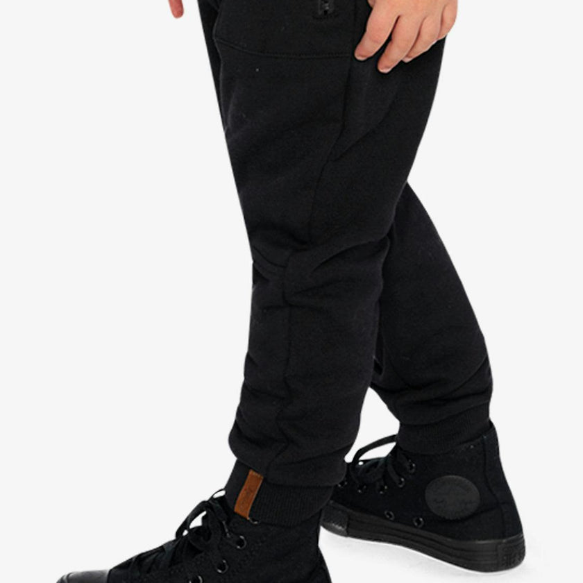 Fleece Sweatpants With Pockets Black