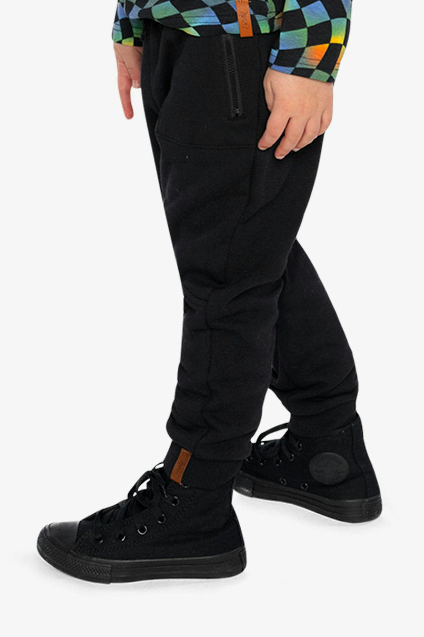 Fleece Sweatpants With Pockets Black