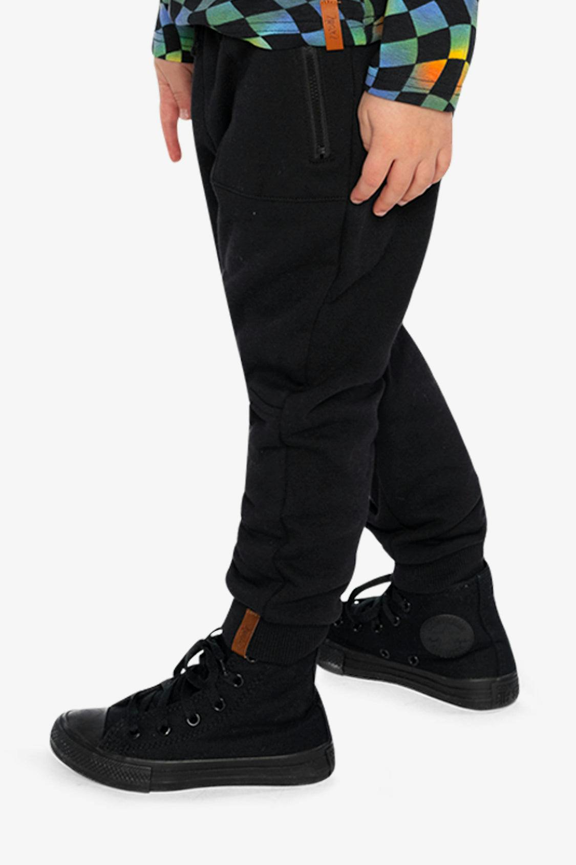 Fleece Sweatpants With Pockets Black