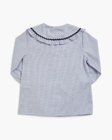 Isoline Blouse Navy Minicheck