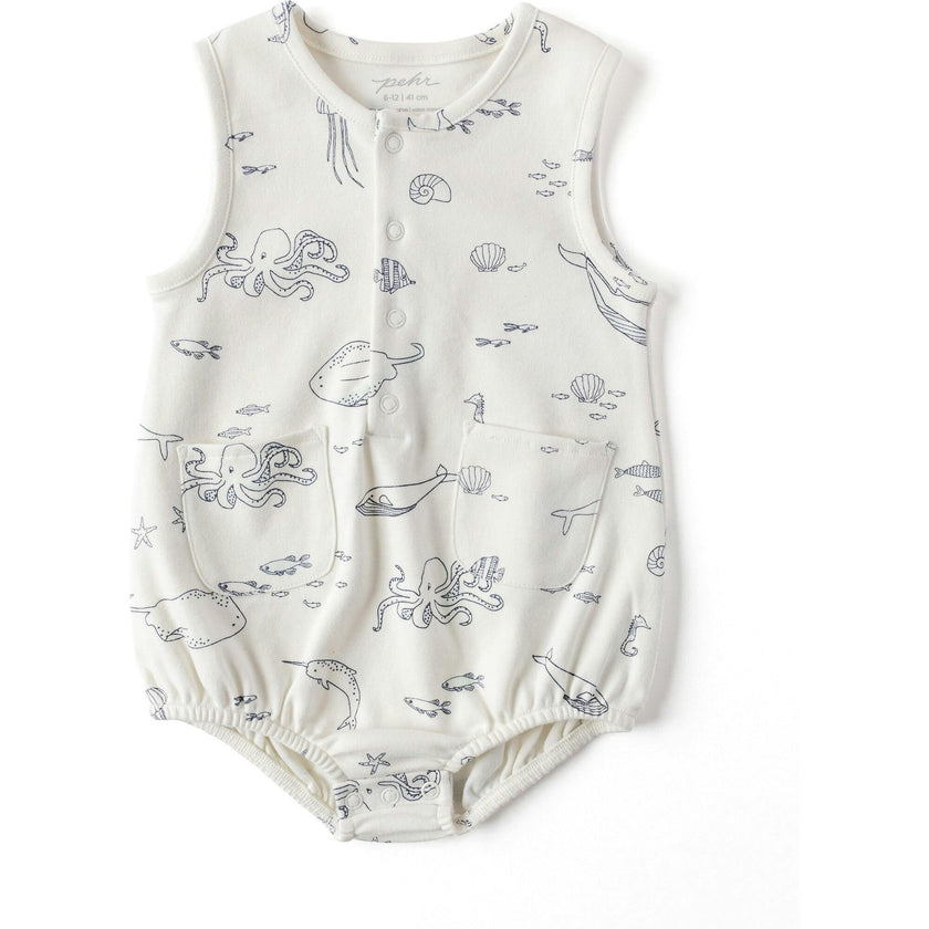 Life Aquatic Sleeveless One-Piece, Blue