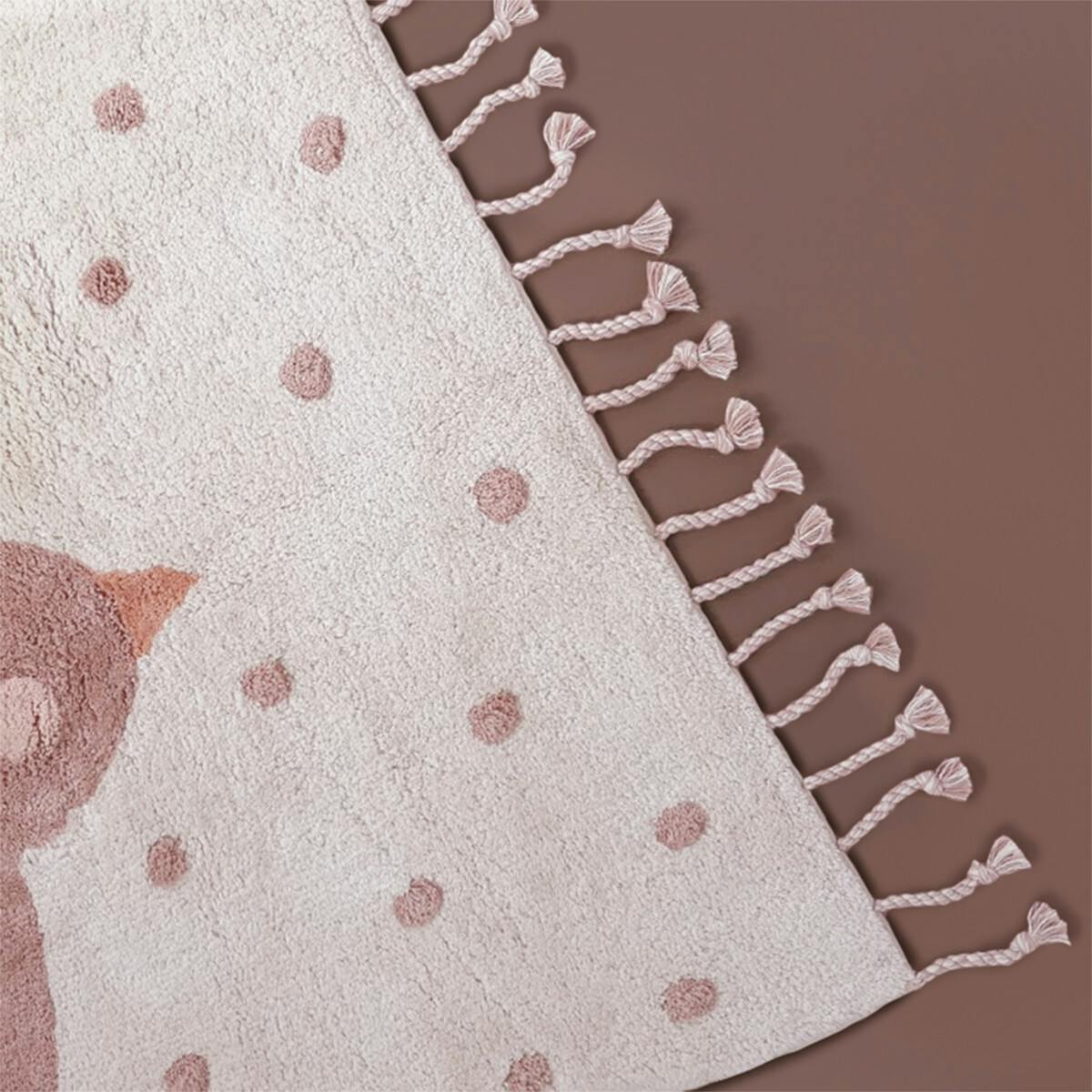 Hand-Woven Braided Tassel Rectangular Rug