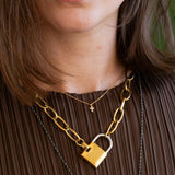 Vera Gold Lock Necklace