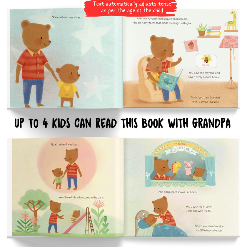 Grandpa and Us / Me (A Personalized Read-Aloud Gift from upto 4 Grandkids to Grandpa)