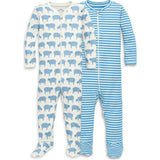 Baby organic zip footie 2-pack gift set