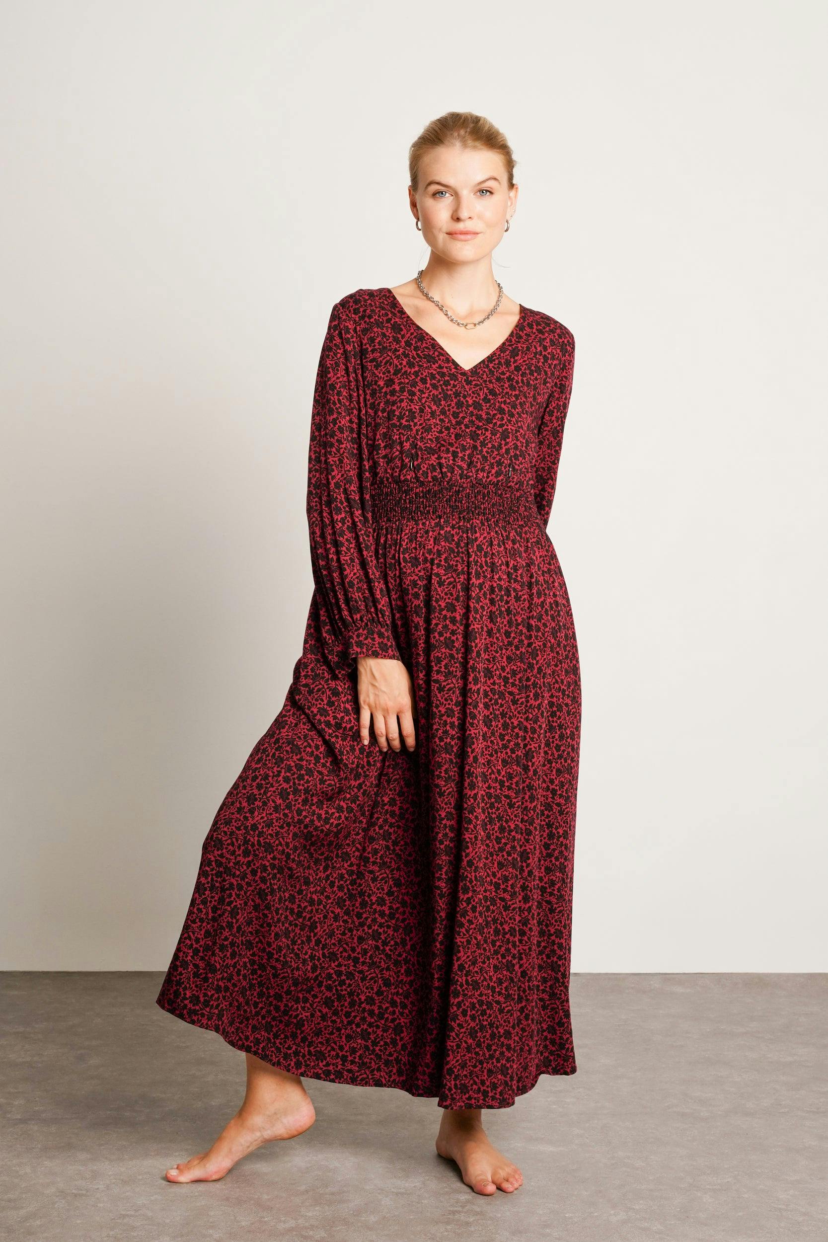 Leila Maternity & Nursing Midi Dress