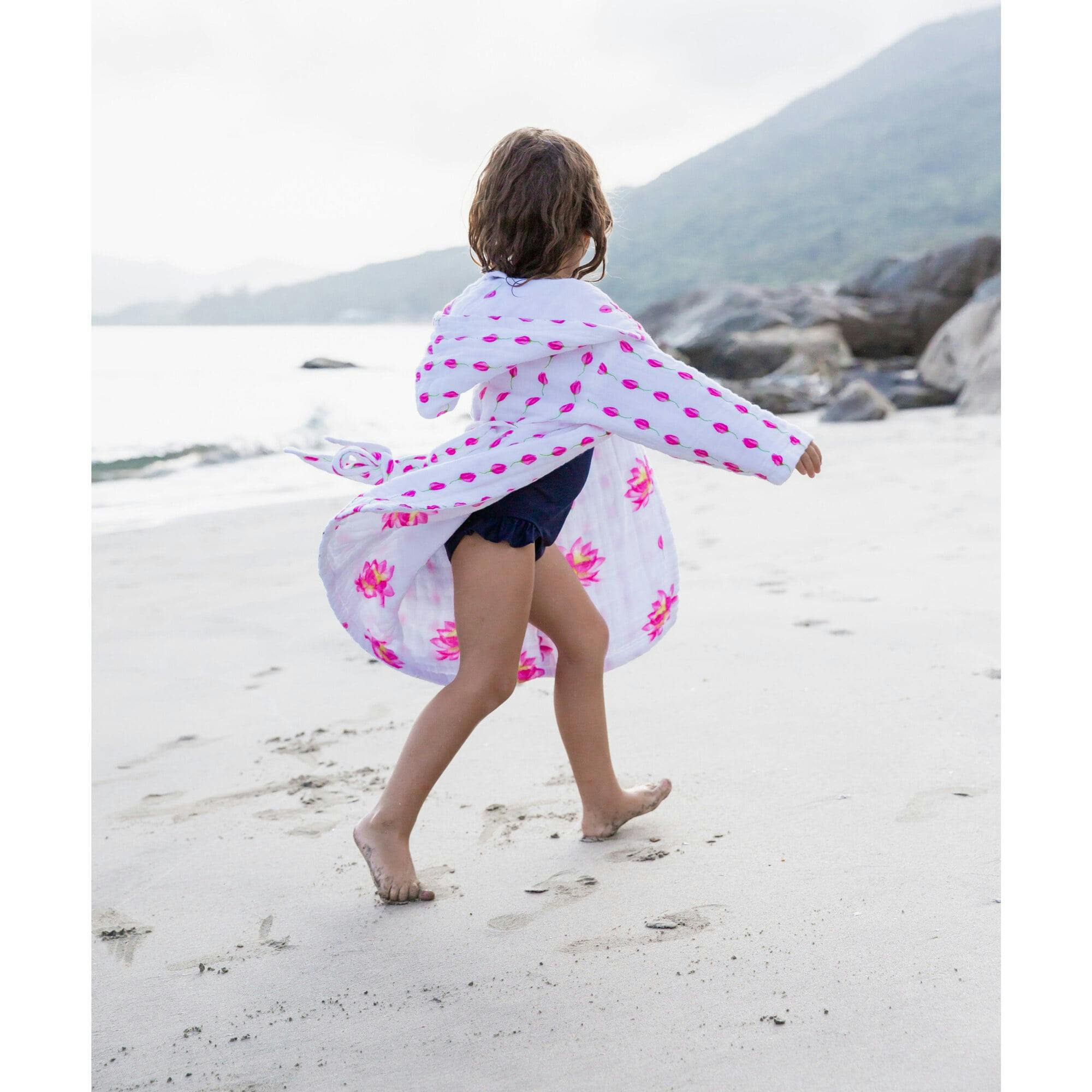Certified Organic Muslin Reversible Bath Robe
