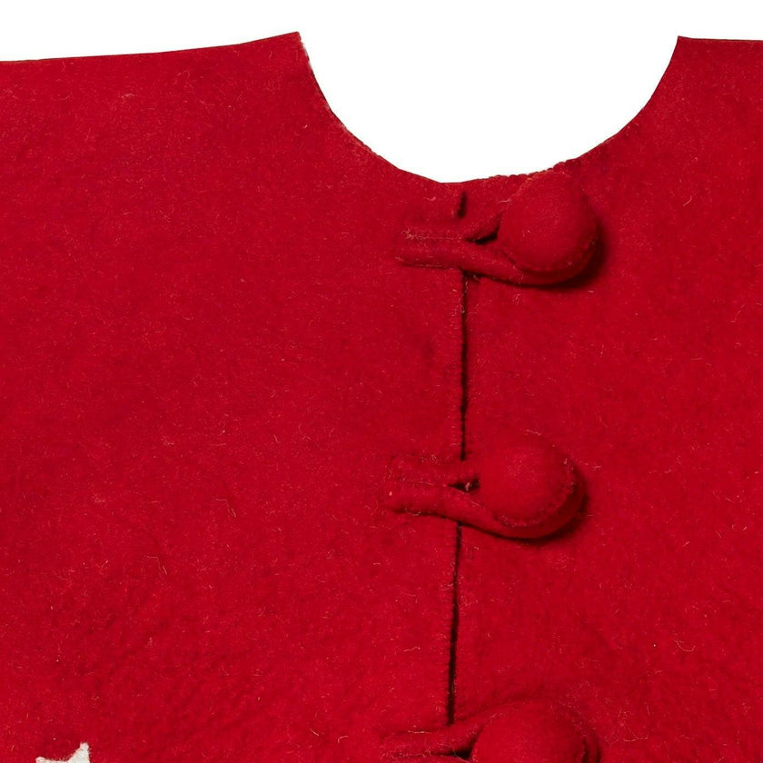 Handmade Christmas Tree Skirt Felt - Trees Red - 60" Arcadia Home