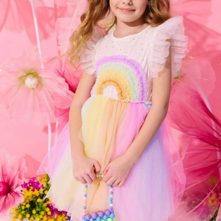 Crystal Rainbow Tulle Dress