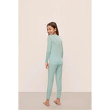 Kids TENCEL™ Modal Unisex Long PJ Set, Blue