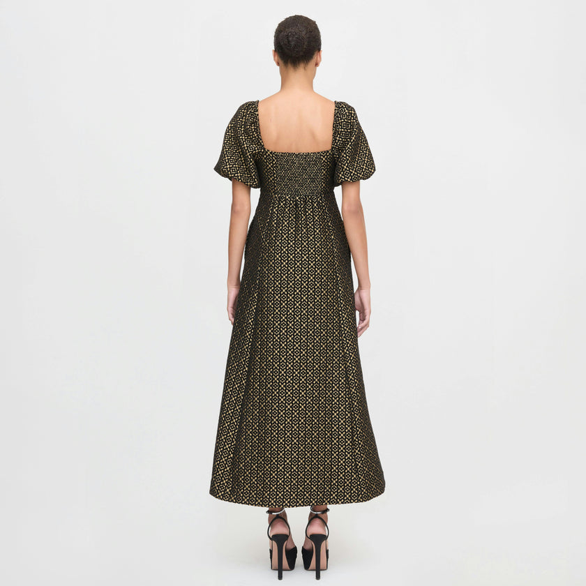 The Matilda Dress - Metallic Brocade