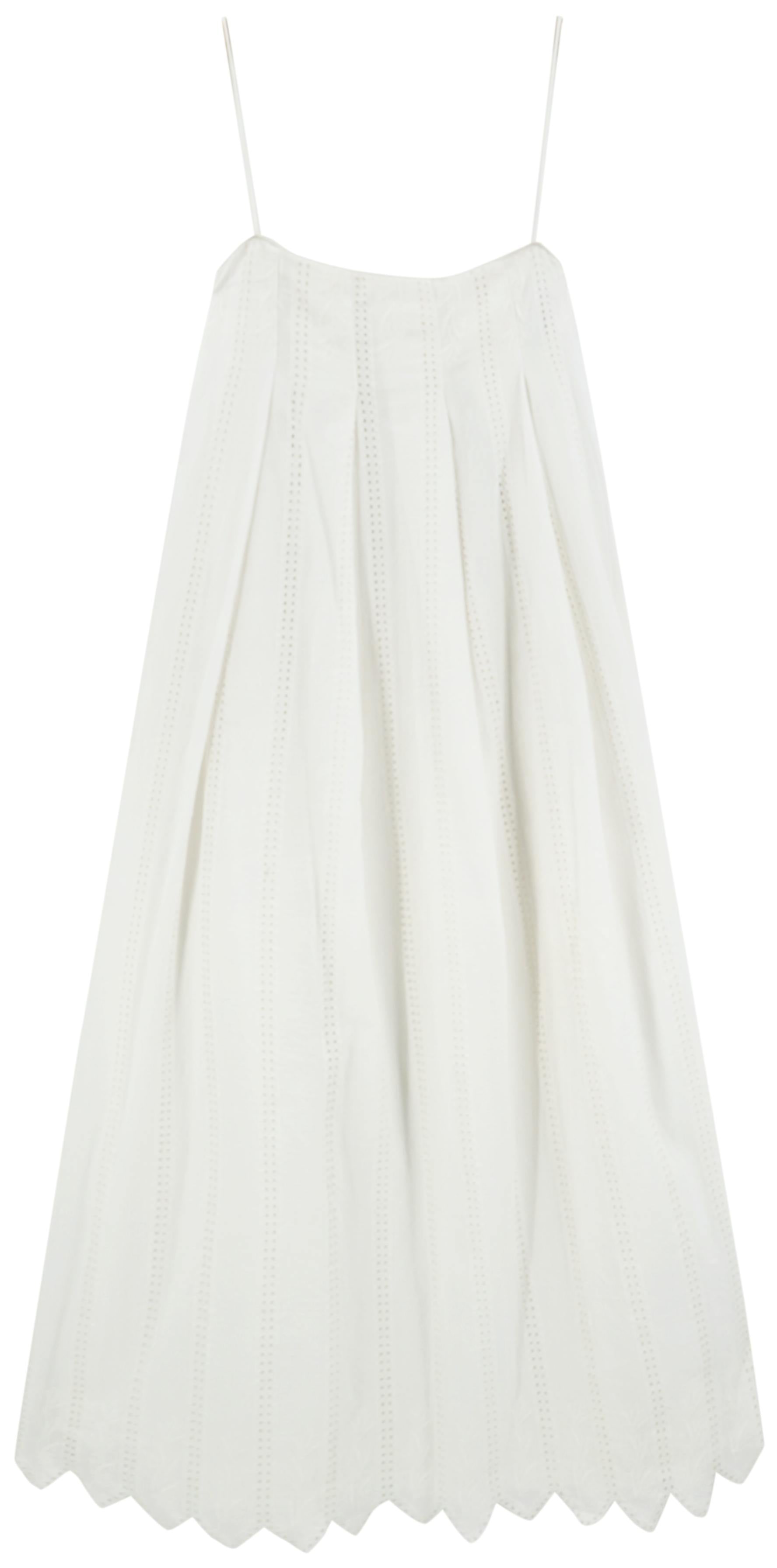 Zuma Dress in White Vine Eyelet