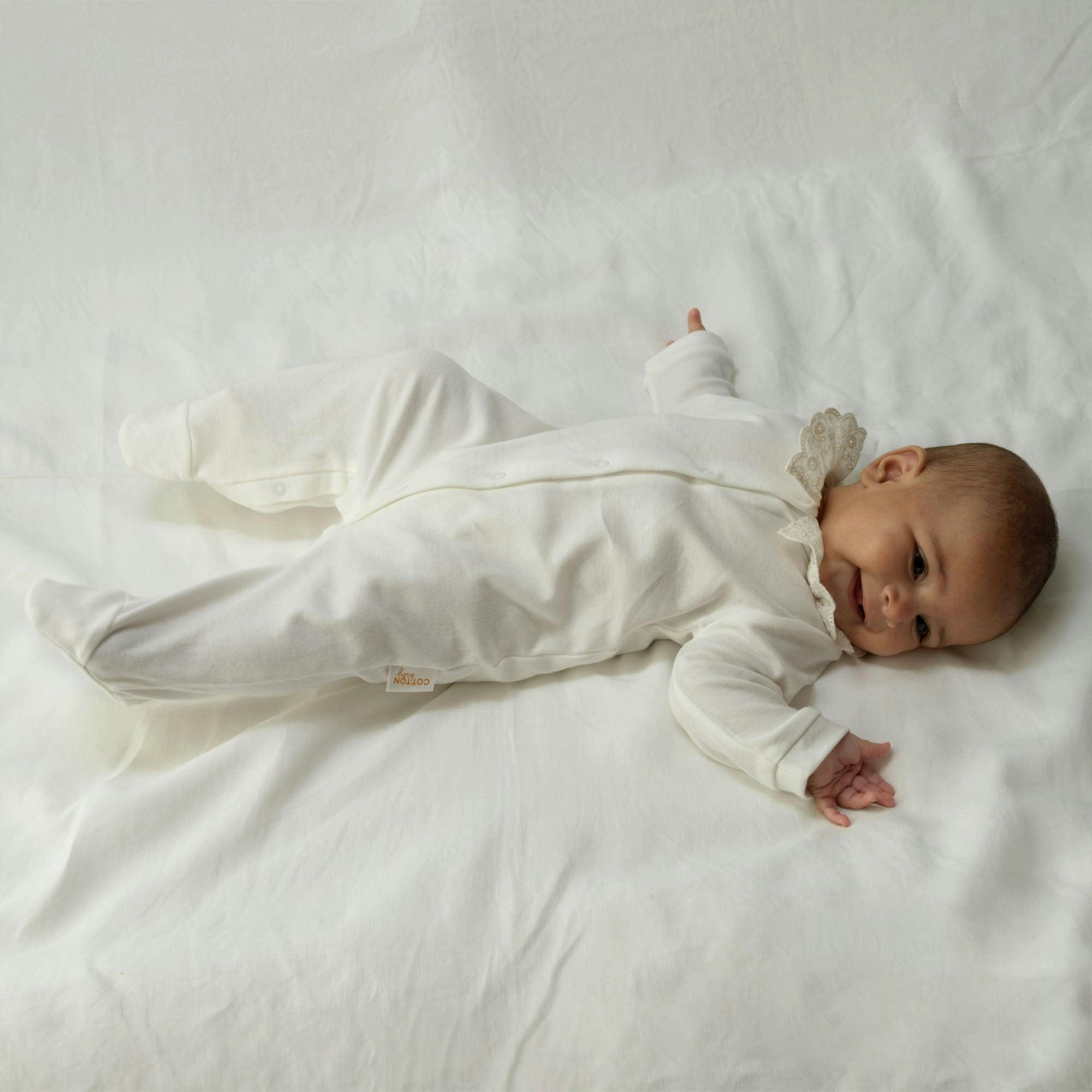 Broderie Collar Babygro