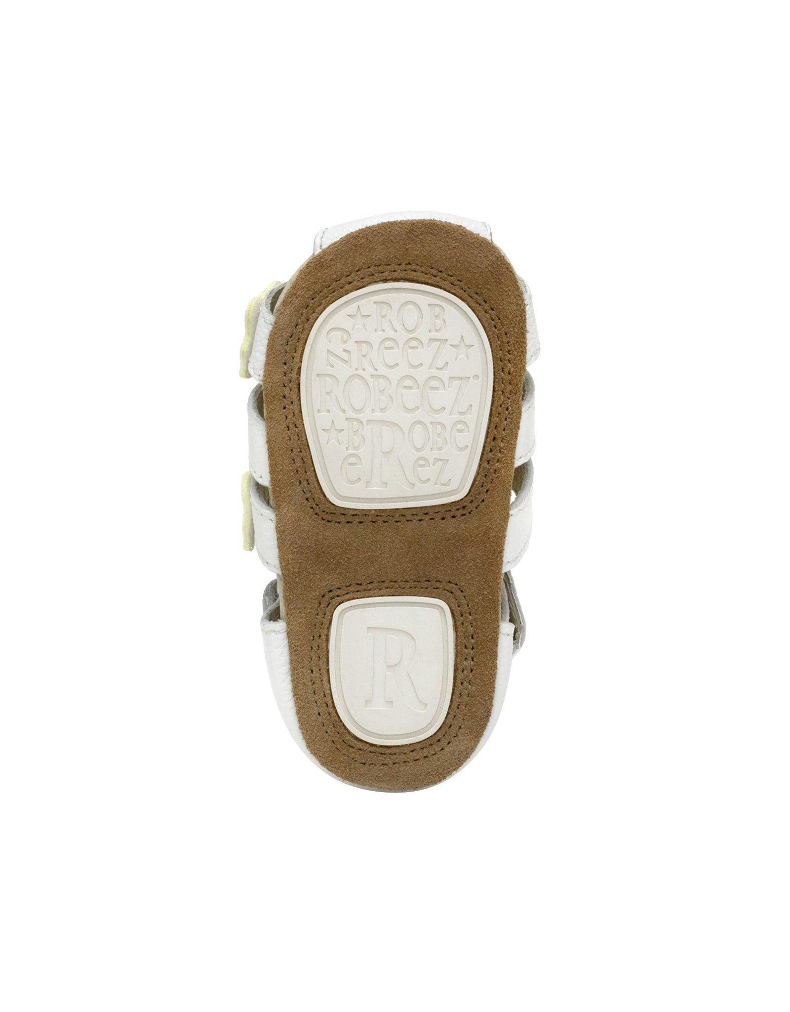 Mariposa White Leather Sandal