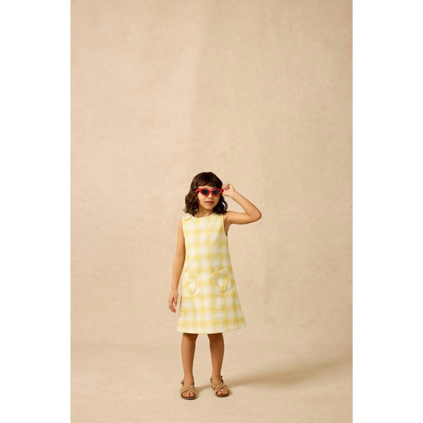 Jumper Dress in Daisy Plaid