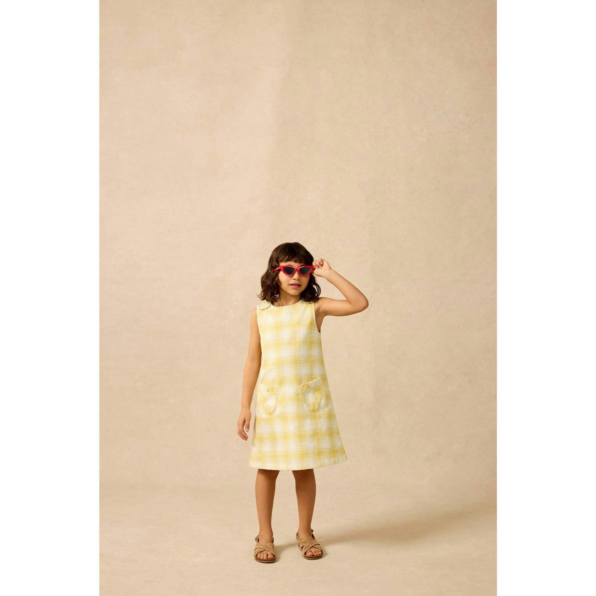 Jumper Dress in Daisy Plaid