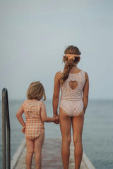 Sweetheart 1 Piece Swimsuit | UPF + Recycled - Sunset Meadow