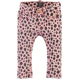 Leopard Print Denim-Style Pants