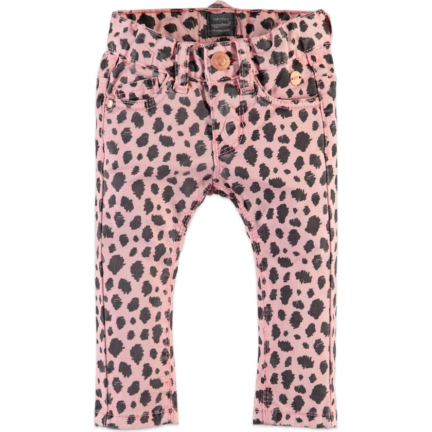 Leopard Print Denim-Style Pants