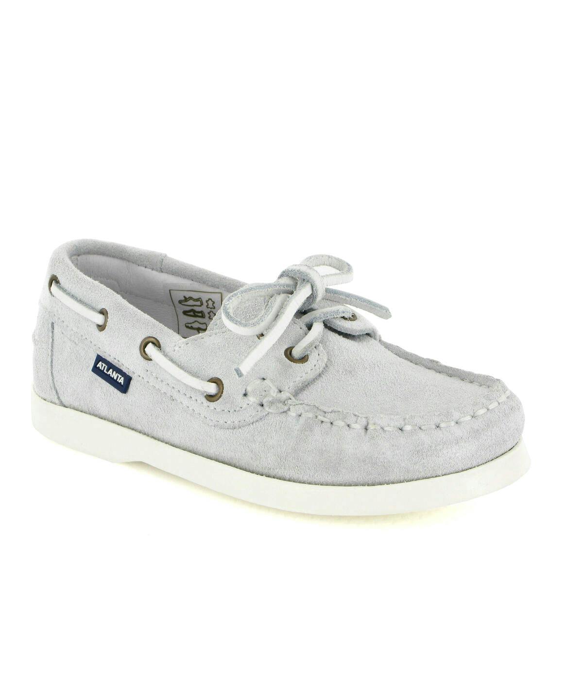 Suede Boat Shoes, Natural