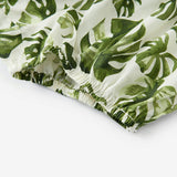 Island Leaf Ruffle Dress & Bloomers