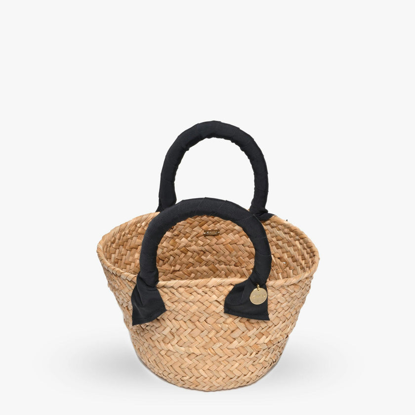 Mini Rosie Ribbon Straw Tote