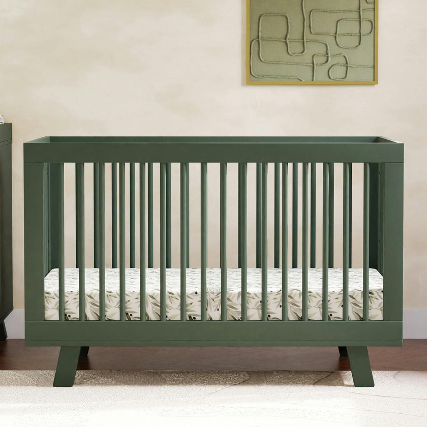 Hudson 3-In-1 Convertible Crib With Toddler Bed Conversion Kit In