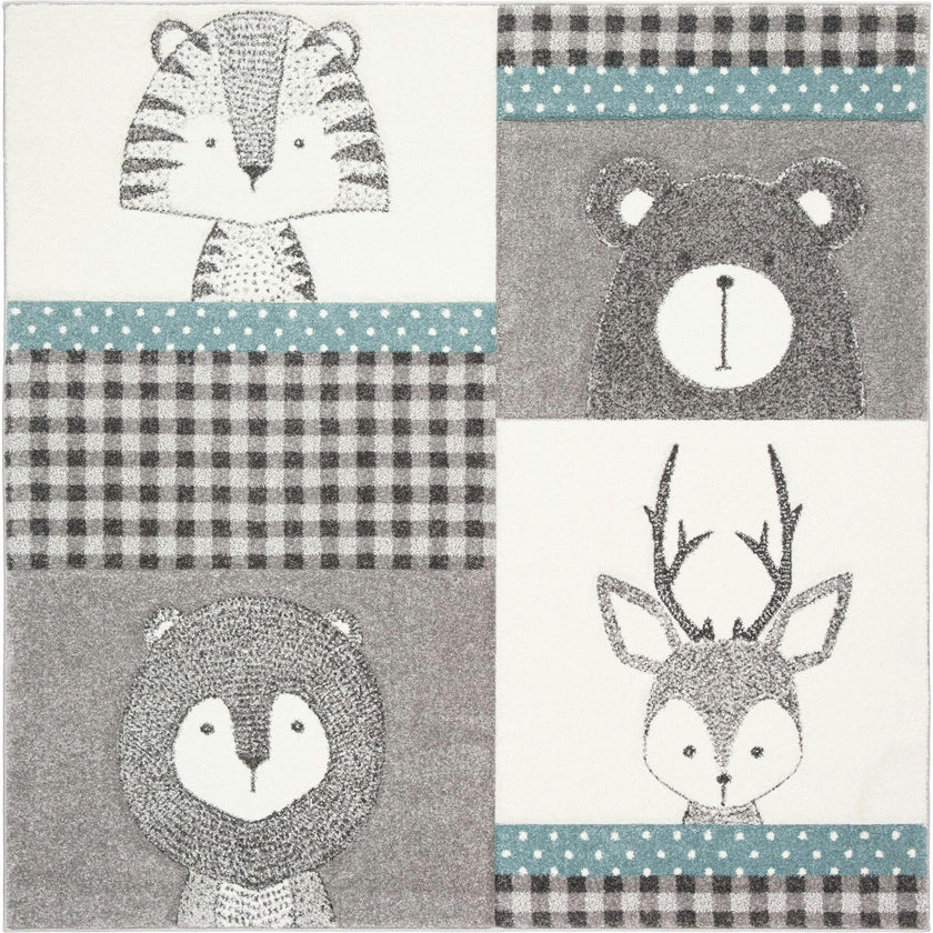Carousel Kids Leo Rug, Grey