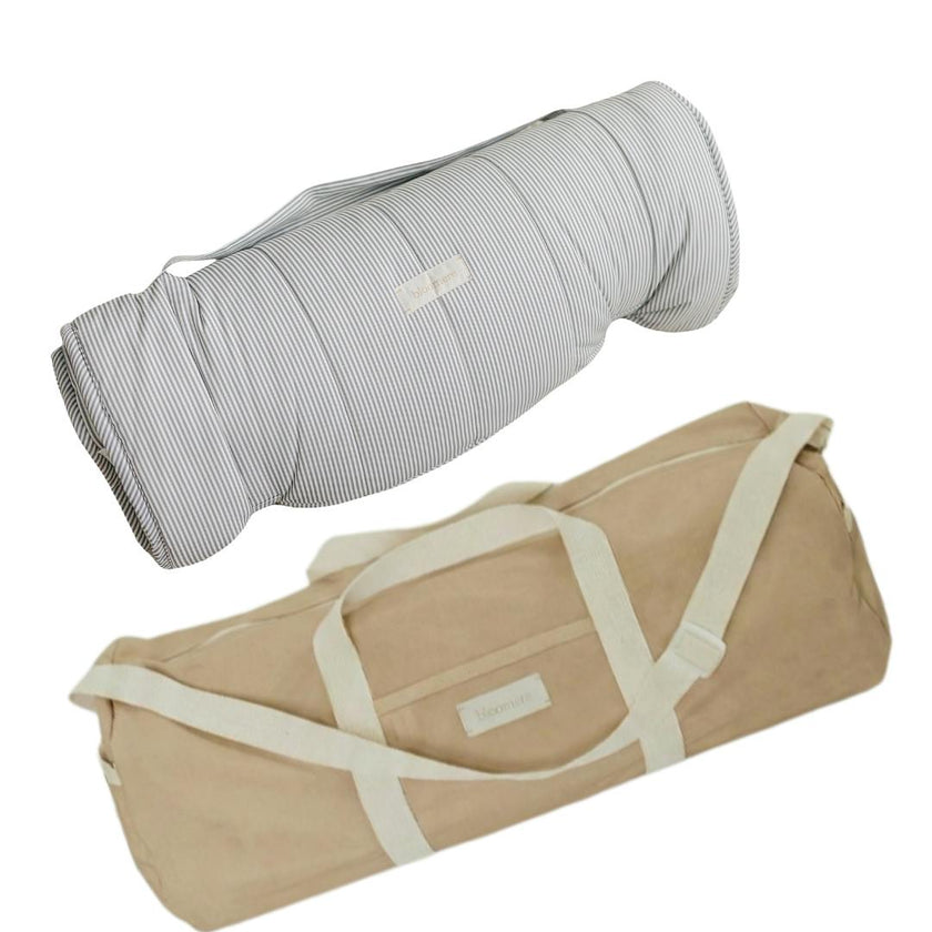 BLOOMERE  Nap Mat Set (Modern Stripe Beige Bag)