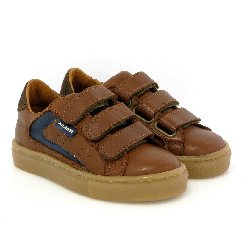 3 Straps Sneakers, Cuoio Smooth Leather