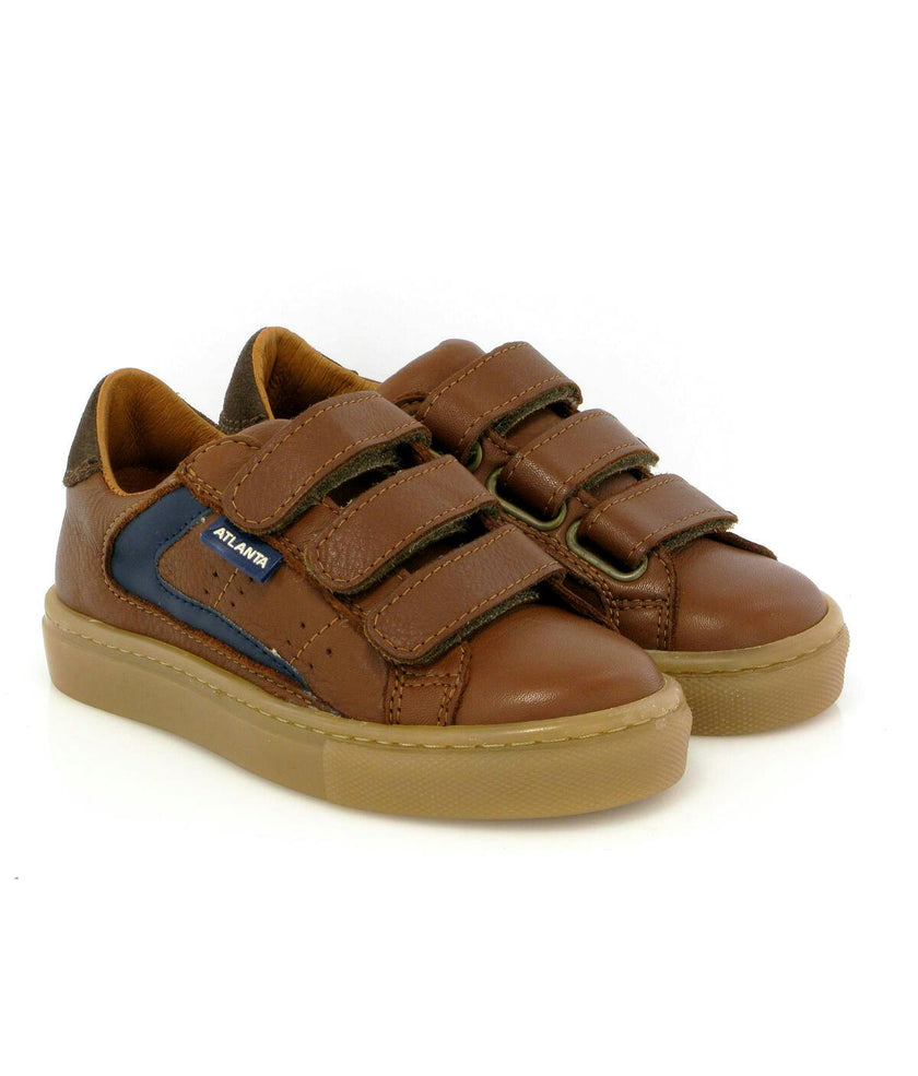 3 Straps Sneakers, Cuoio Smooth Leather