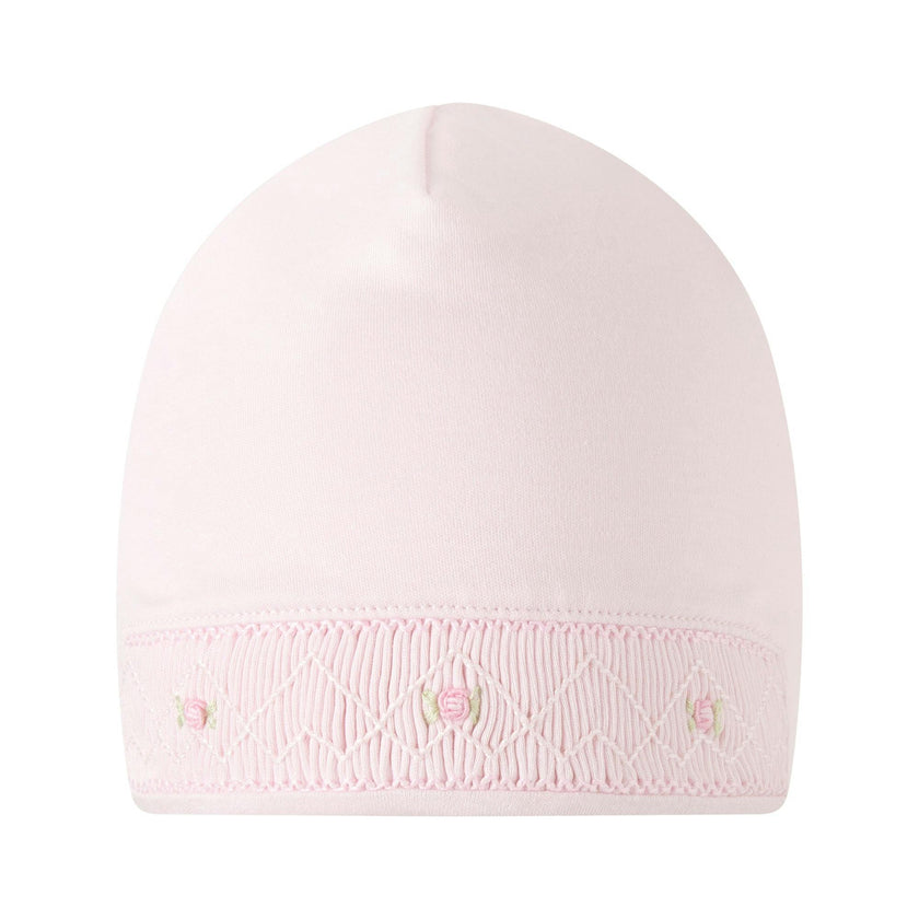 Pink Pima Smocked Hat