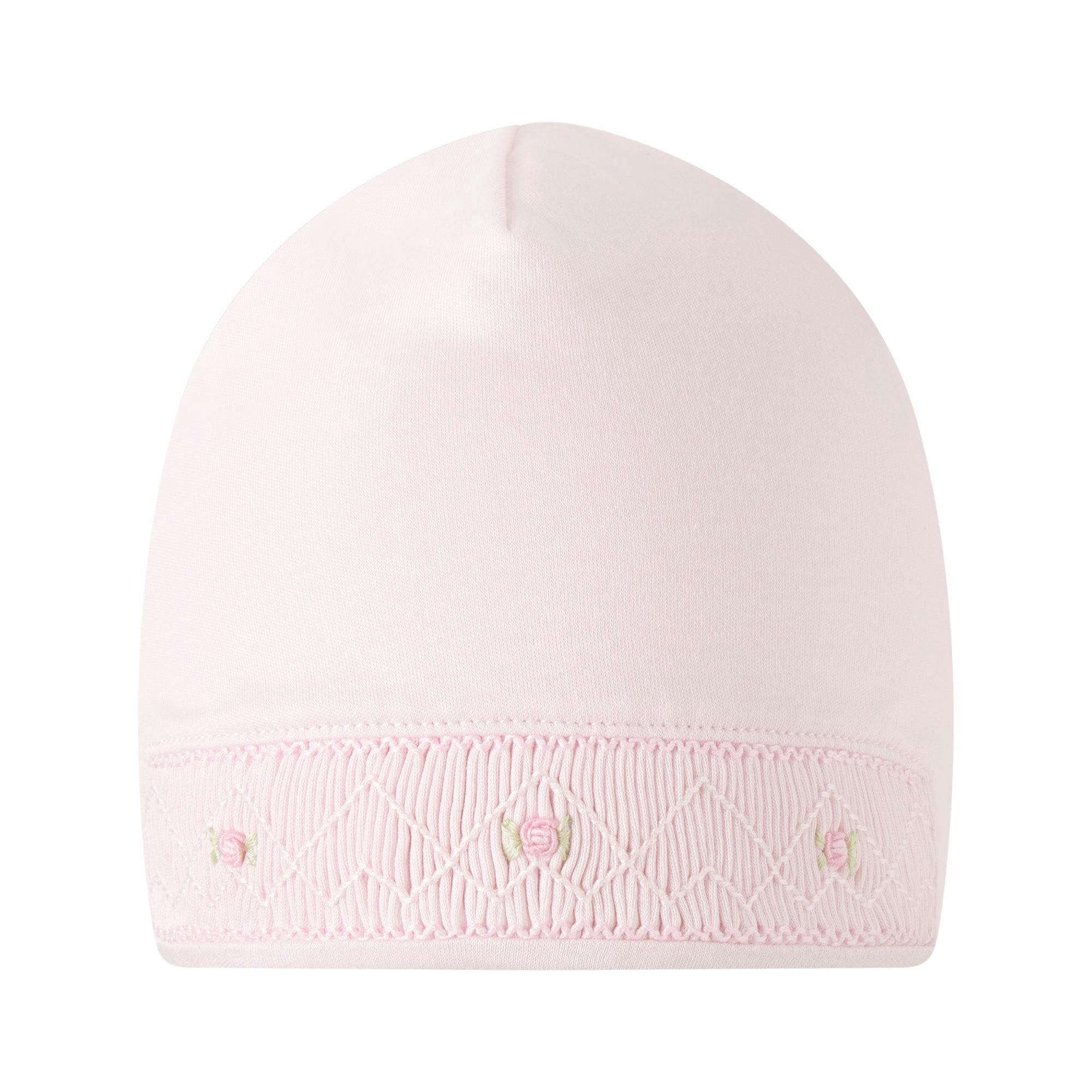Pink Pima Smocked Hat