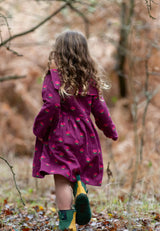 Pink Flowers Sailor Dress, Purple