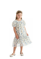 Blue Vienna Floral Dress
